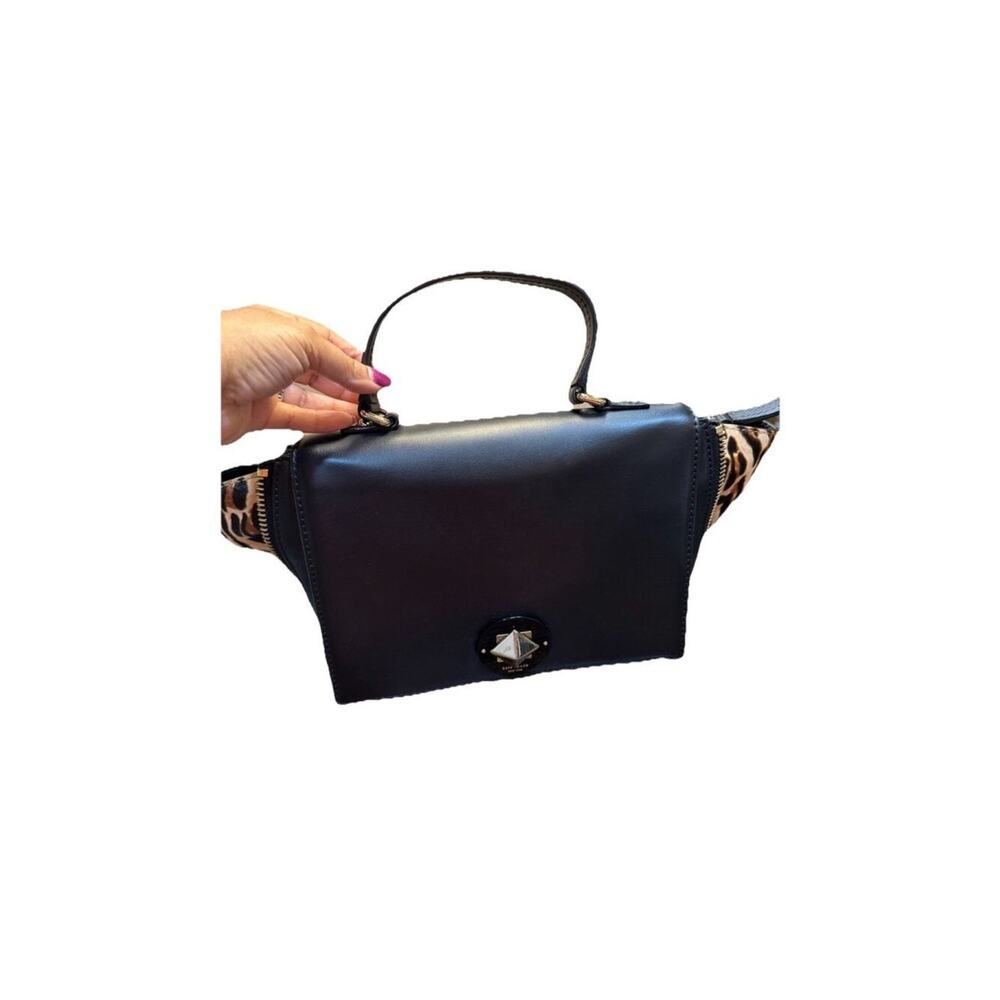 Kate Spade New York Varick Street Abbie Satchel Crossbody Leather Leopard Print - Picture 4 of 16